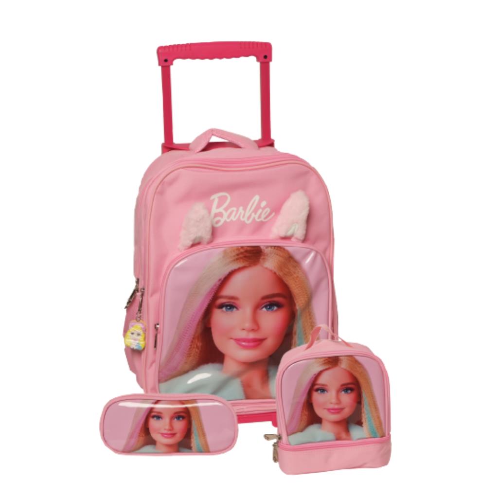 Girls Barbie Trolley School Bag Set – 18 Inch